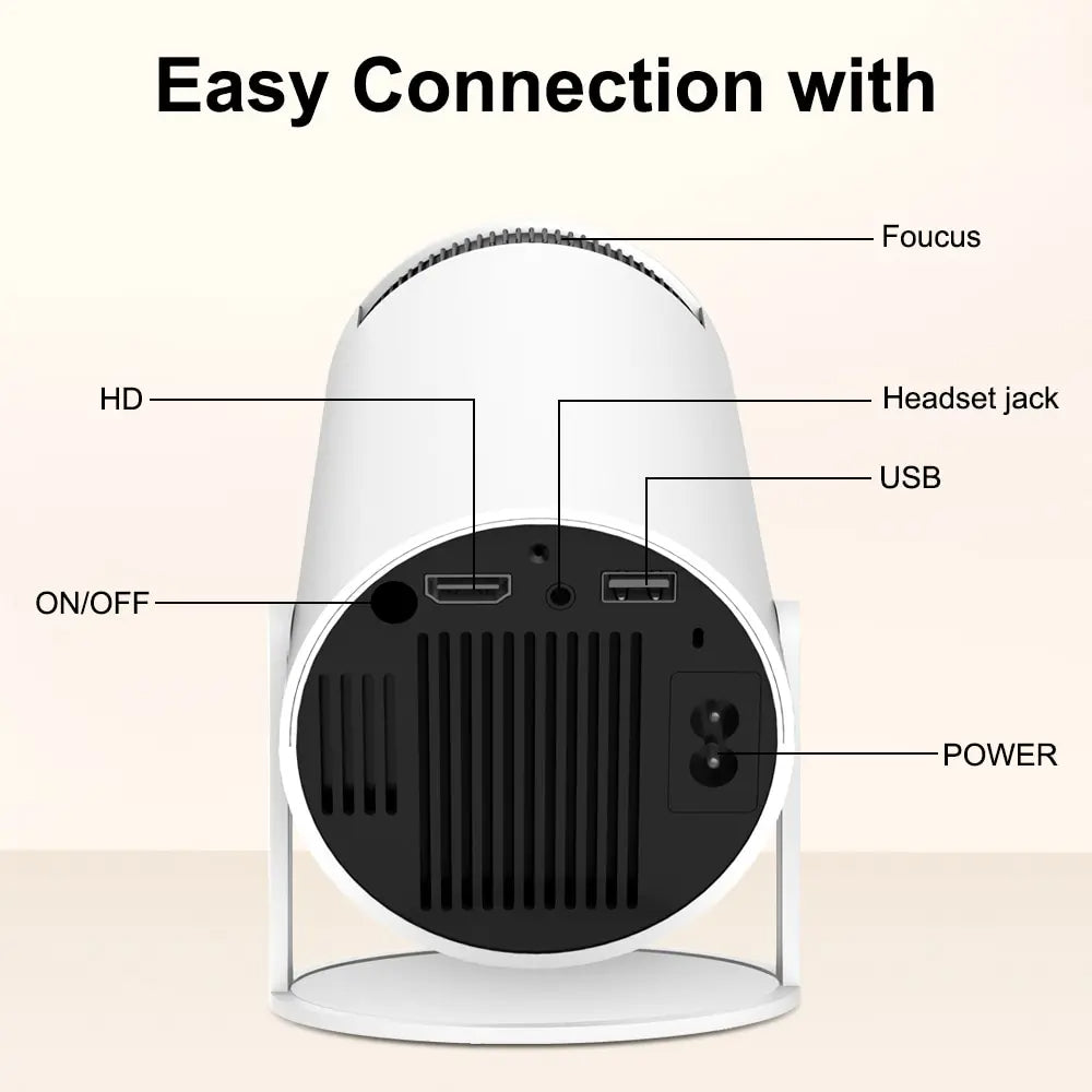 Mini proiector HY300 4K Android 11 WIFI6 BT5.0