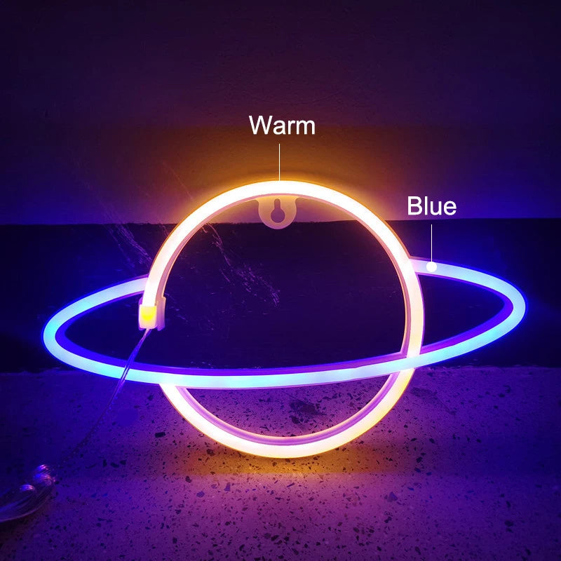 Semne luminoase suspendate cu LED-uri neon