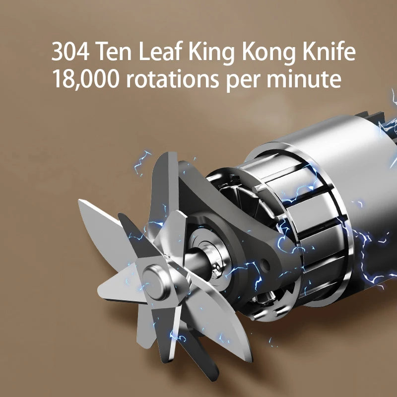 Blender portabil electric cu 10 lame